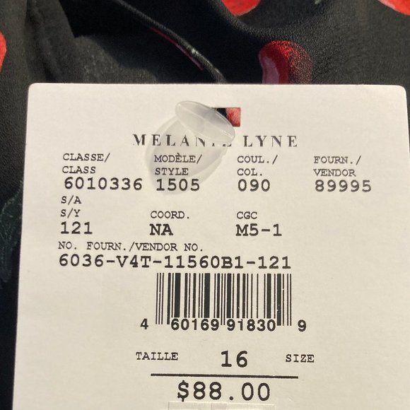 MELANIE LYNE: Cherry Print Keyhole Halter Top - black - Picture 5 of 6